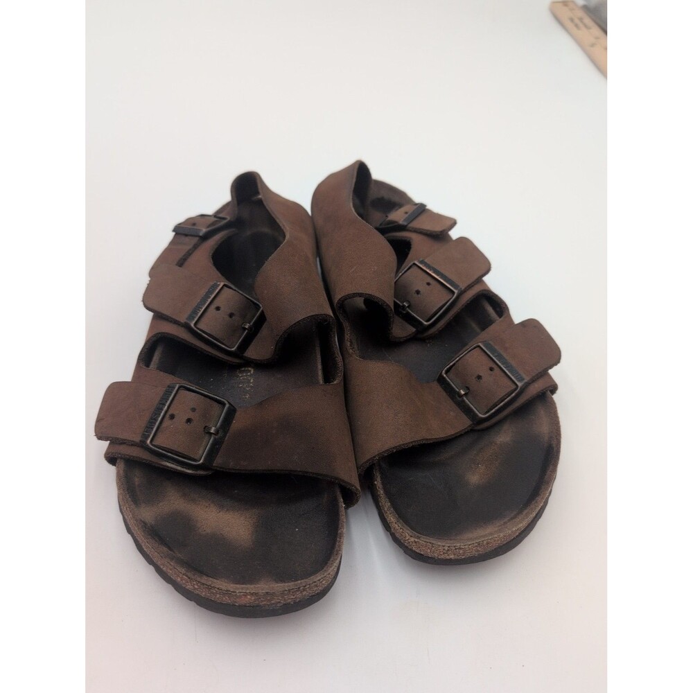 Birkenstock Milano Size 39 Dark Brown with Back Strap Sandals (Read)